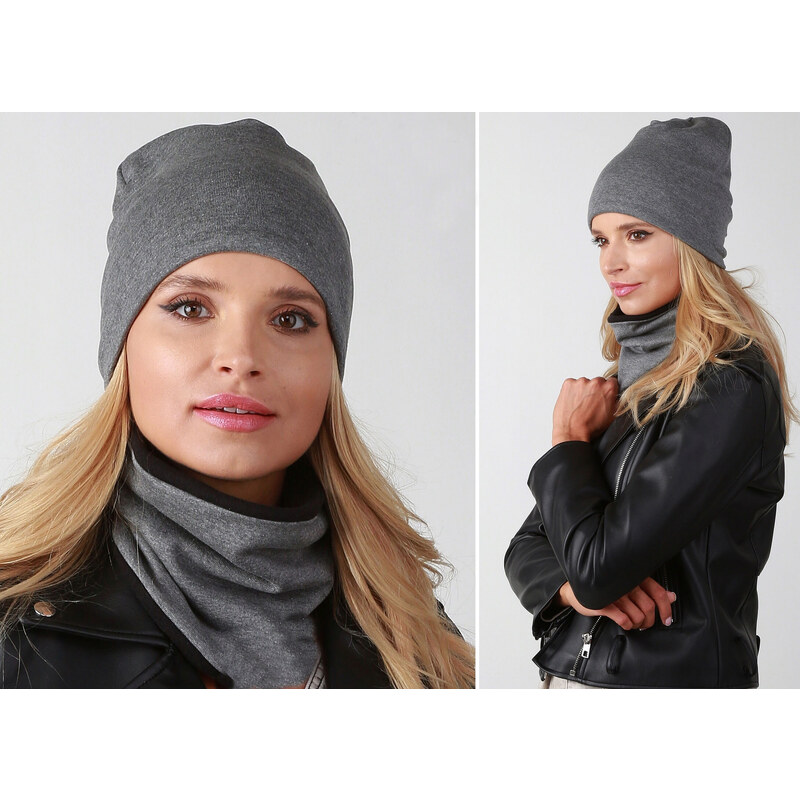 Fashionweek Dámská zimní souprava čepice a šála zimní set čepice