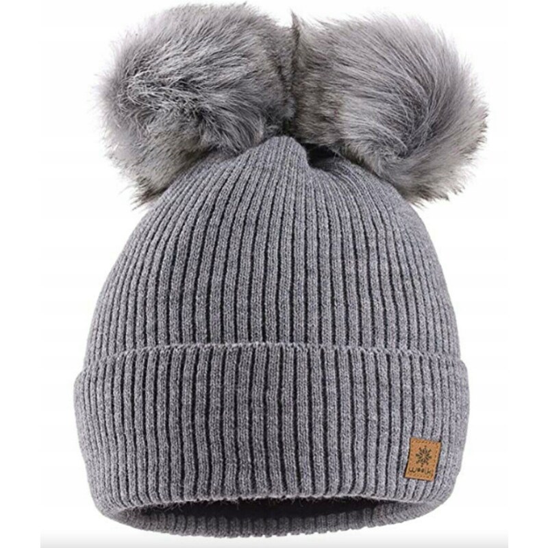 Fashionweek Dámská zimní čepice se dvěma bambulkami WOOL2