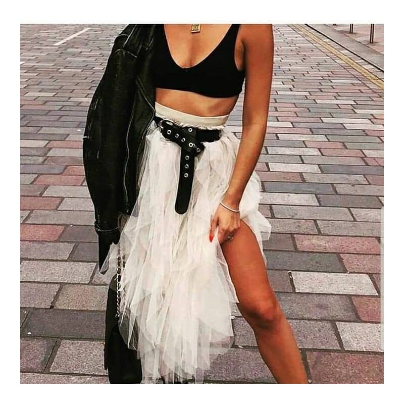 Fashionweek Dámská MAXI Tylová sukně ROCK STAR TC027A