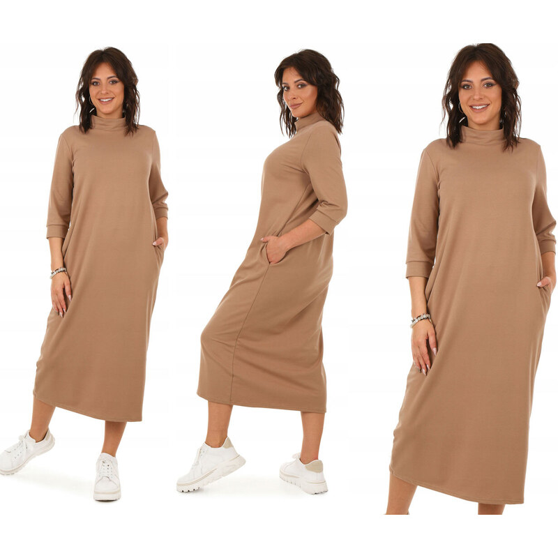 Fashionweek Dámské pohodlné šaty teplákové šaty oversize MF634