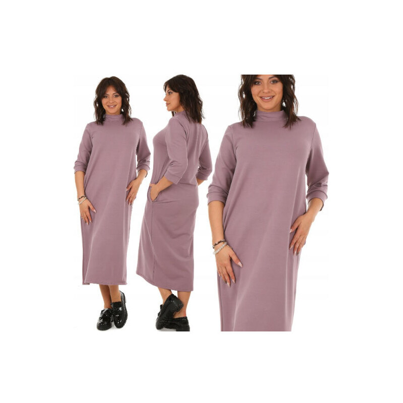 Fashionweek Dámské pohodlné šaty teplákové šaty oversize MF634