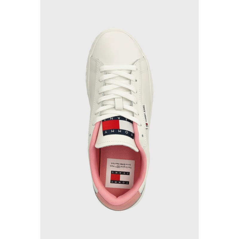 Sneakers boty Tommy Jeans TJW CUPSOLE SNEAKER ESS bílá barva, EN0EN02508