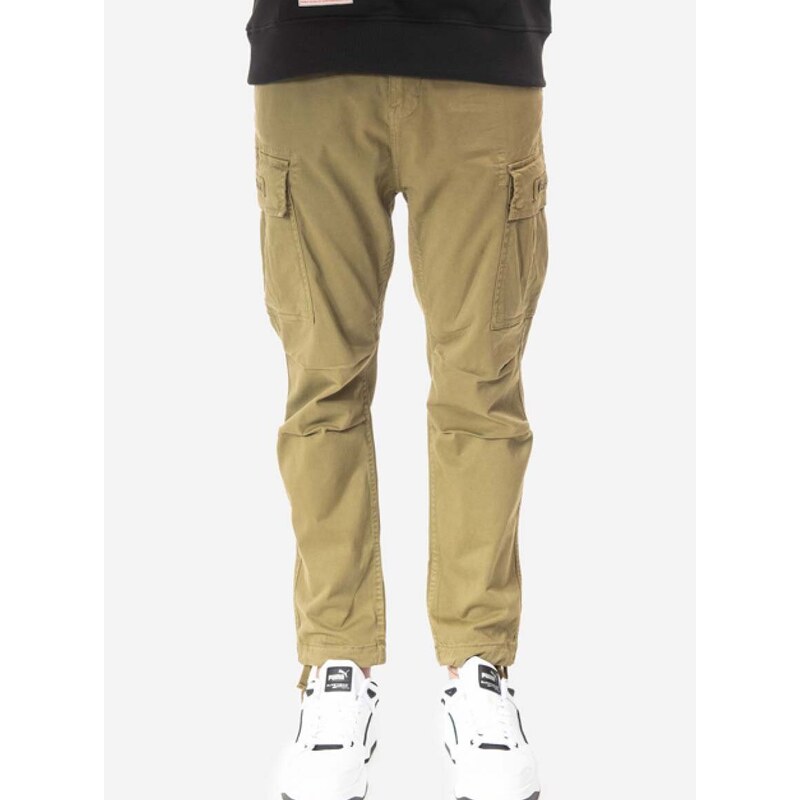 Kalhoty Alpha Industries Squad Pants pánské, zelená barva, ve střihu cargo, 188202.11-green