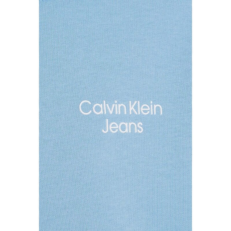 Dětská mikina Calvin Klein Jeans s kapucí, s potiskem