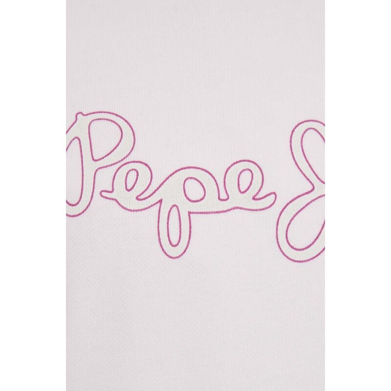 Mikina Pepe Jeans dámská, růžová barva, s potiskem