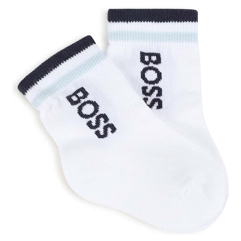 Dětské ponožky BOSS 3-pack bílá barva