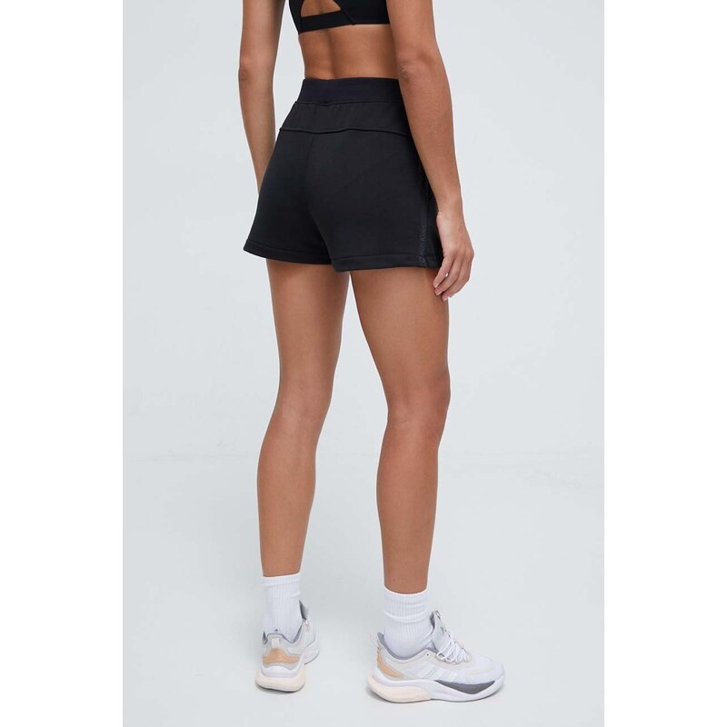 Tréninkové šortky Calvin Klein Performance černá barva, hladké, medium waist