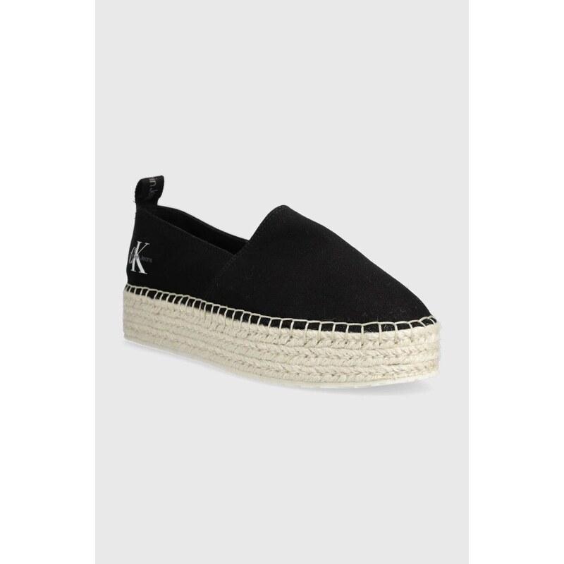 Espadrilky Calvin Klein Jeans PLATFORM ESPADRILLE ML BTW černá barva, na platformě, YW0YW01378