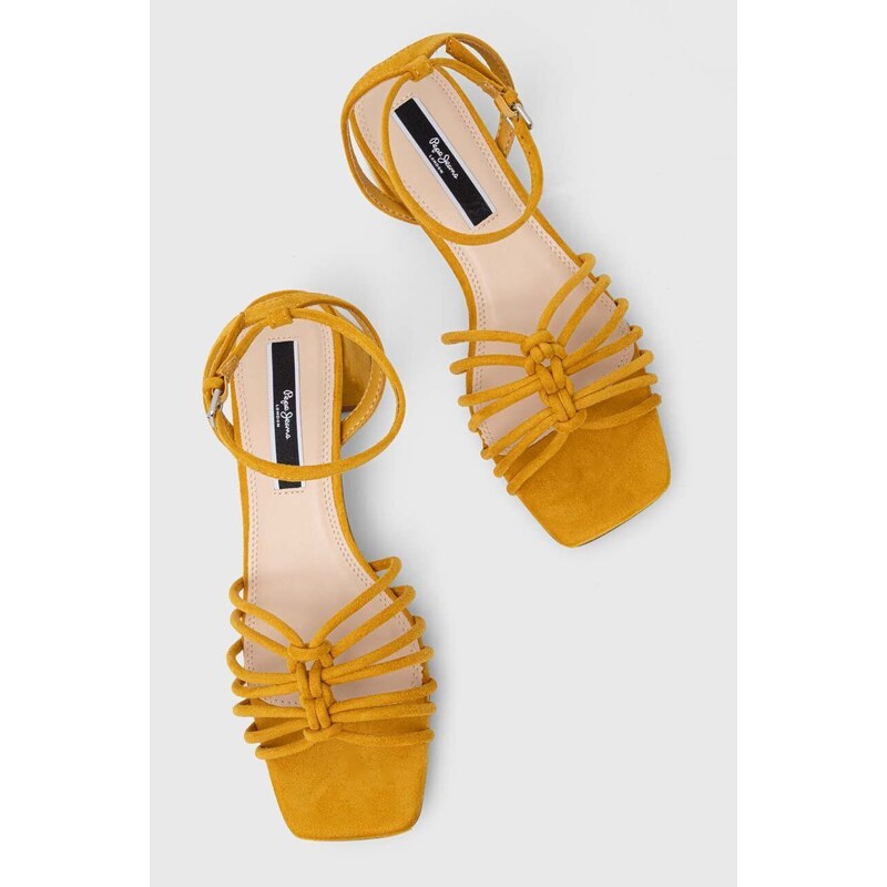 Sandály Pepe Jeans PLS90665 žlutá barva, ZOE COLORS