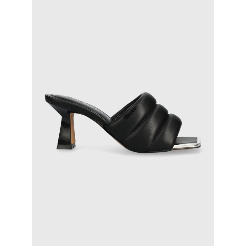 Pantofle Dkny KADY dámské, černá barva, na podpatku, K1462882