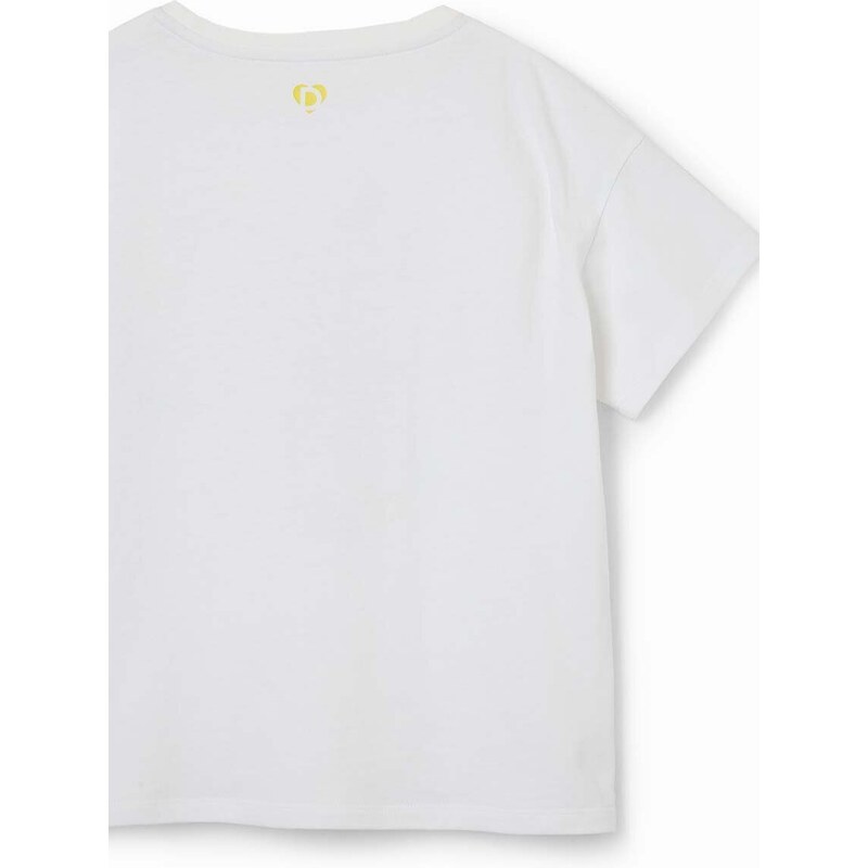 Dětské tričko Desigual bílá barva
