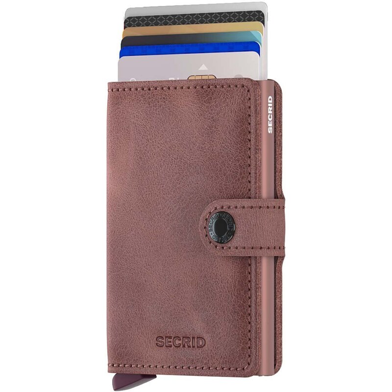 Kožená peněženka Secrid Vintage Mauve růžová barva