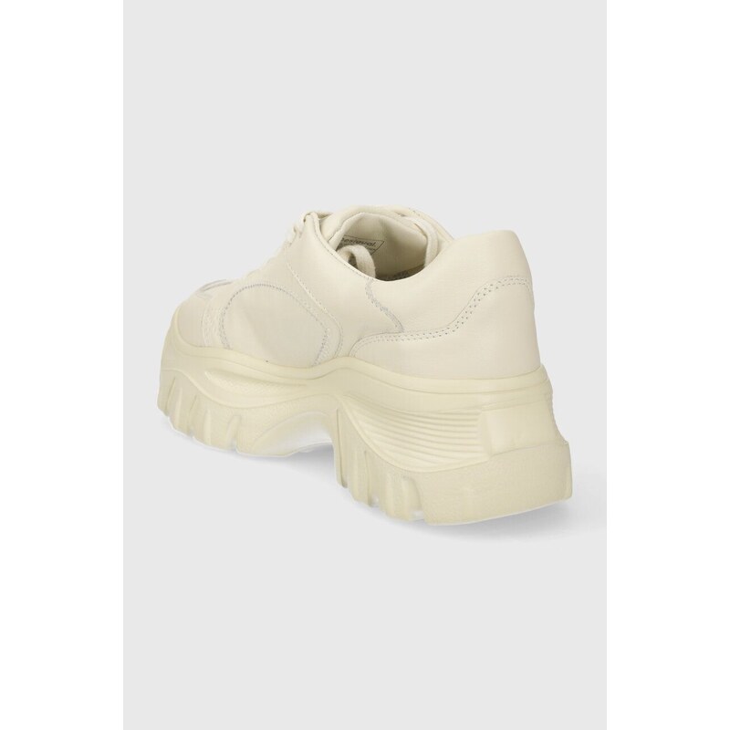 Kožené sneakers boty Desigual Chunky béžová barva, 24SSKL01.1011