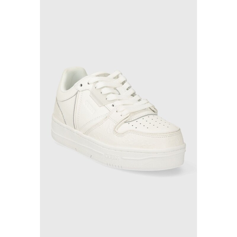 Kožené sneakers boty Guess ANCIE bílá barva, FLJANC ELL12