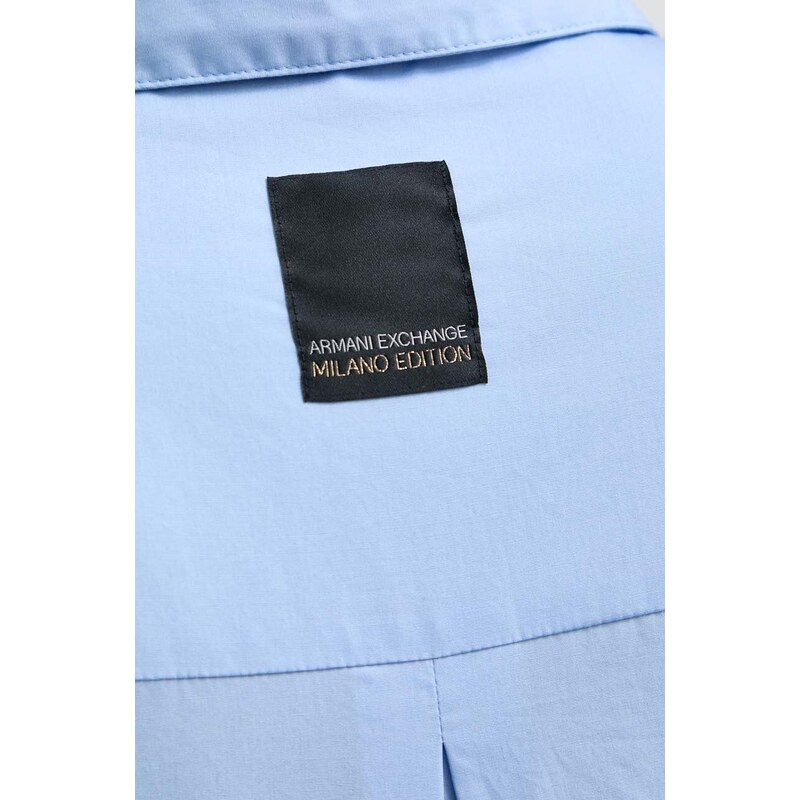 Bavlněná košile Armani Exchange relaxed, s klasickým límcem, 3DYC12 YN3NZ
