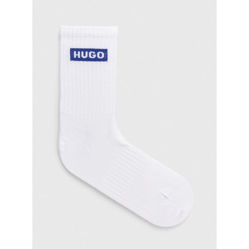 Ponožky Hugo Blue 3-pack dámské, bílá barva