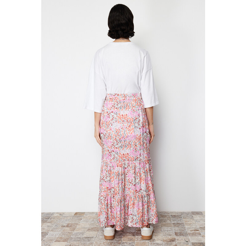 Trendyol Multi Color Floral Pattern Woven Skirt