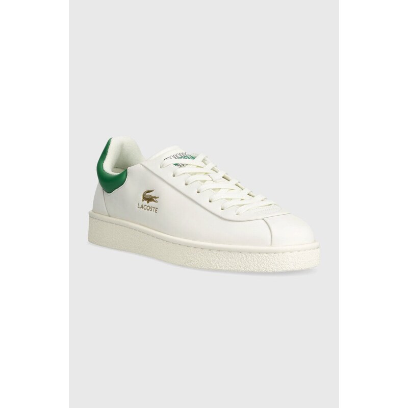 Sneakers boty Lacoste Baseshot Premium Leather bílá barva, 47SMA0040