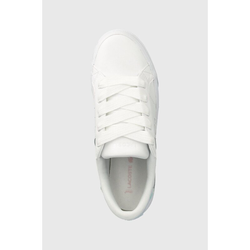 Sneakers boty Lacoste Ziane Platform Leather bílá barva, 47CFA0004