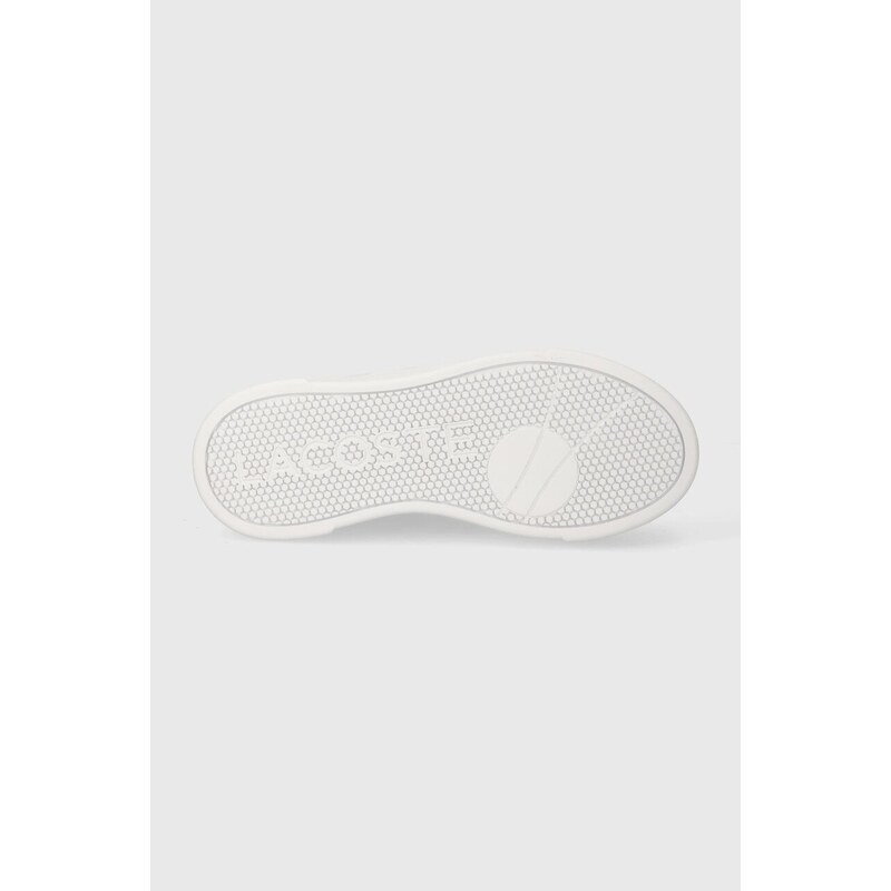 Kožené sneakers boty Lacoste L002 Evo Logo Tongue Leather bílá barva, 47SFA0055