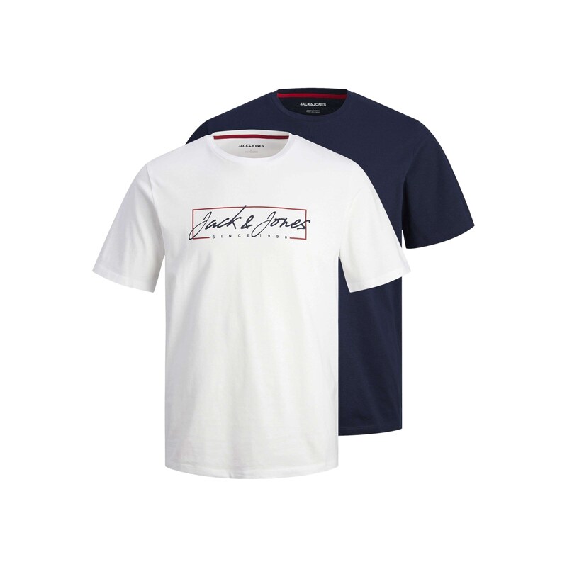 JACK & JONES Tričko JJZuri námořnická modř / karmínově červené /