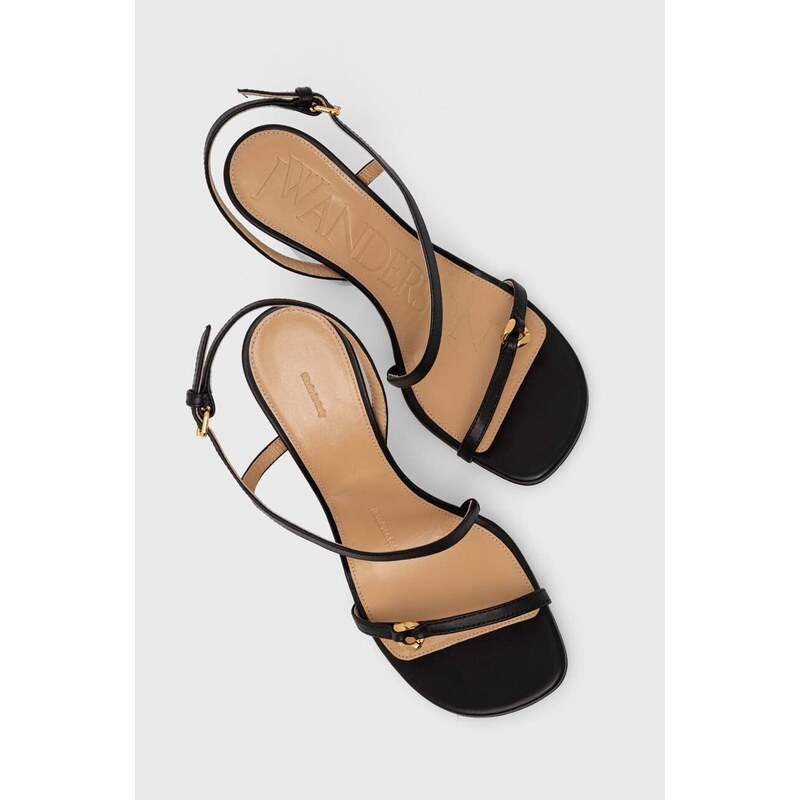 Kožené sandály JW Anderson Bubble Heel černá barva, ANW42050A