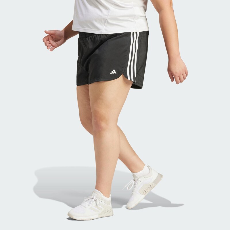 ADIDAS Šortky Pacer Training 3-Stripes Woven High-Rise (plus size)