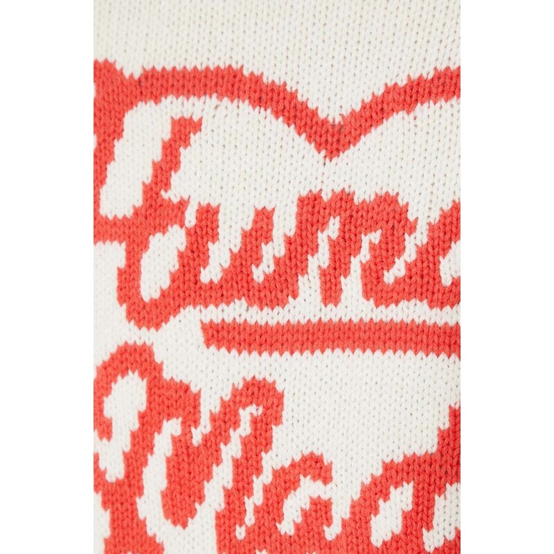 Vlněný svetr Human Made Low Gauge Knit Sweater pánský, béžová barva, HM27CS038