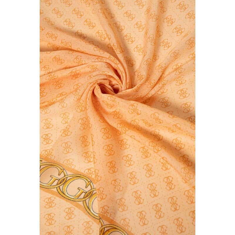 Šátek Guess NOELLE oranžová barva, AW5113 POL03