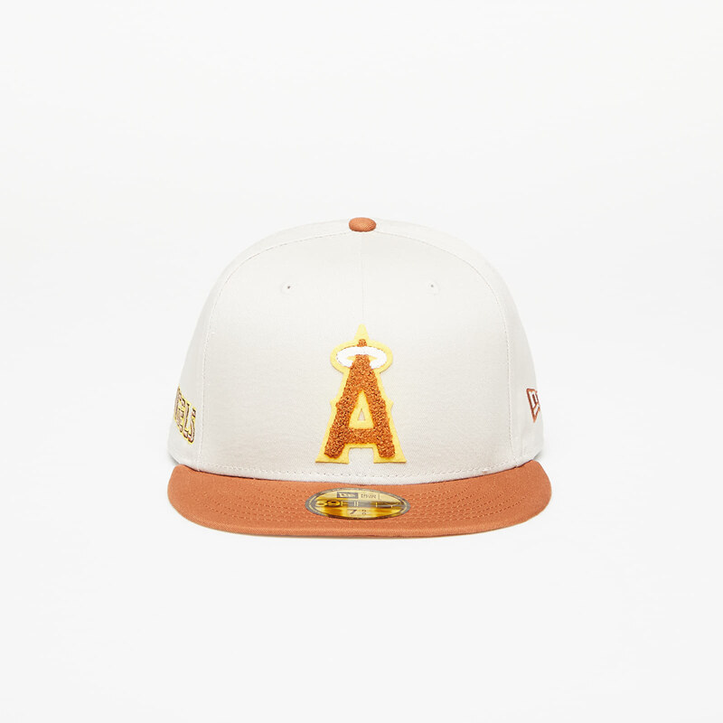 Kšiltovka New Era Anaheim Angels Boucle 59FIFTY Fitted Cap Stone/ Brown