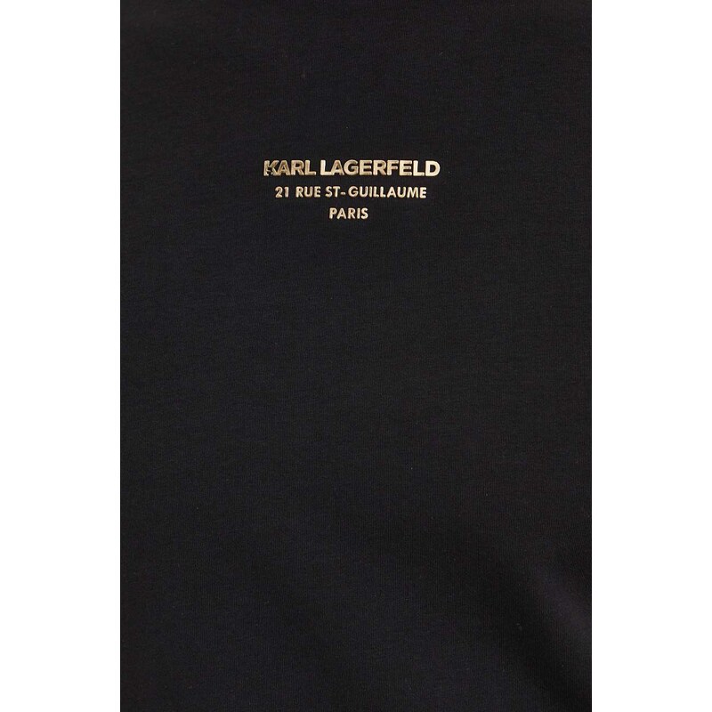 Tričko Karl Lagerfeld černá barva, s potiskem