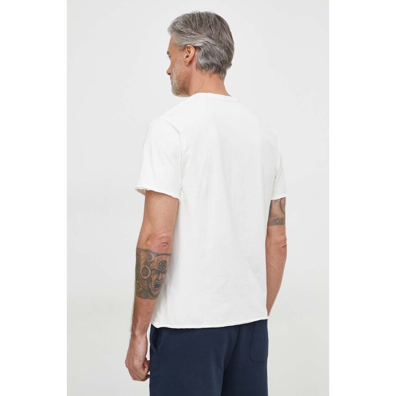Bavlněné tričko Pepe Jeans Single Carrinson béžová barva