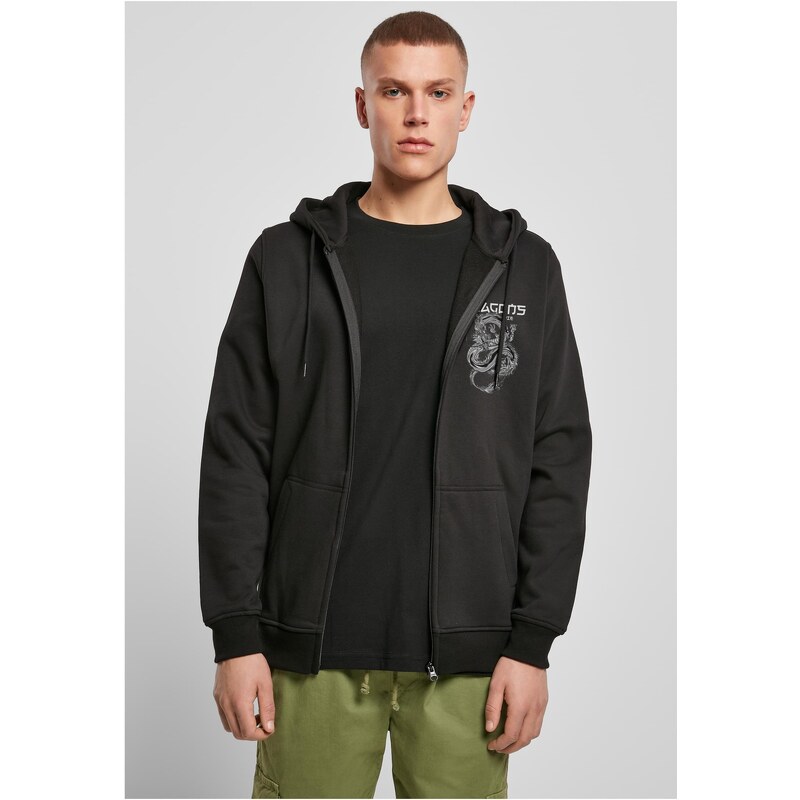 Mister Tee Pánská mMikina Dragons Never Die Heavy Zip Hoody