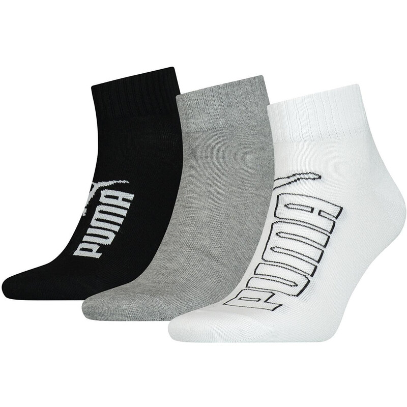 Pánské ponožky Puma Socks 3-Pack White/ Grey/ Black