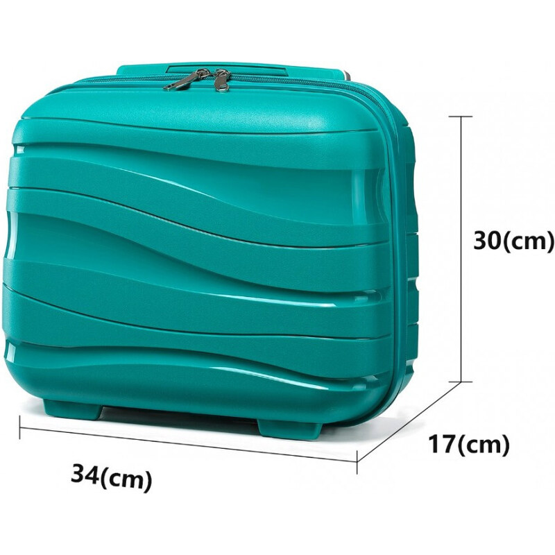 Kono K2094L Kosmetický kufřík 34cm Modrozelený Polypropylen