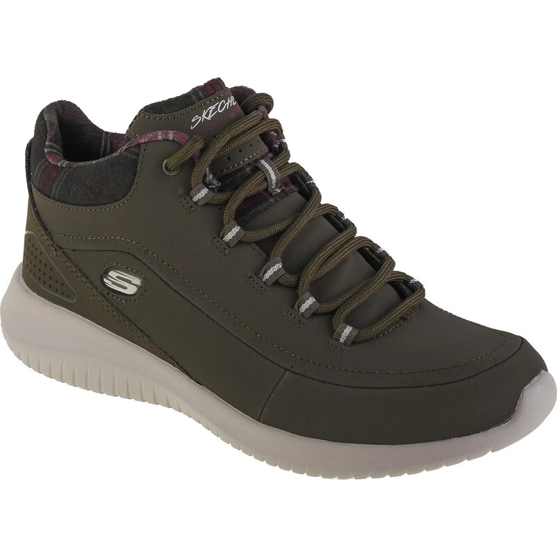 KHAKI KOTNÍKOVÉ BOTY SKECHERS ULTRA FLEX-JUST CHILL