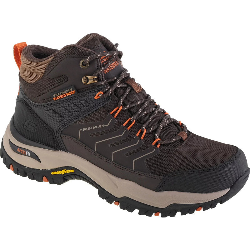 HNĚDÉ TREKKINGOVÉ BOTY SKECHERS ARCH FIT DAWSON-RAVENO Hnědá