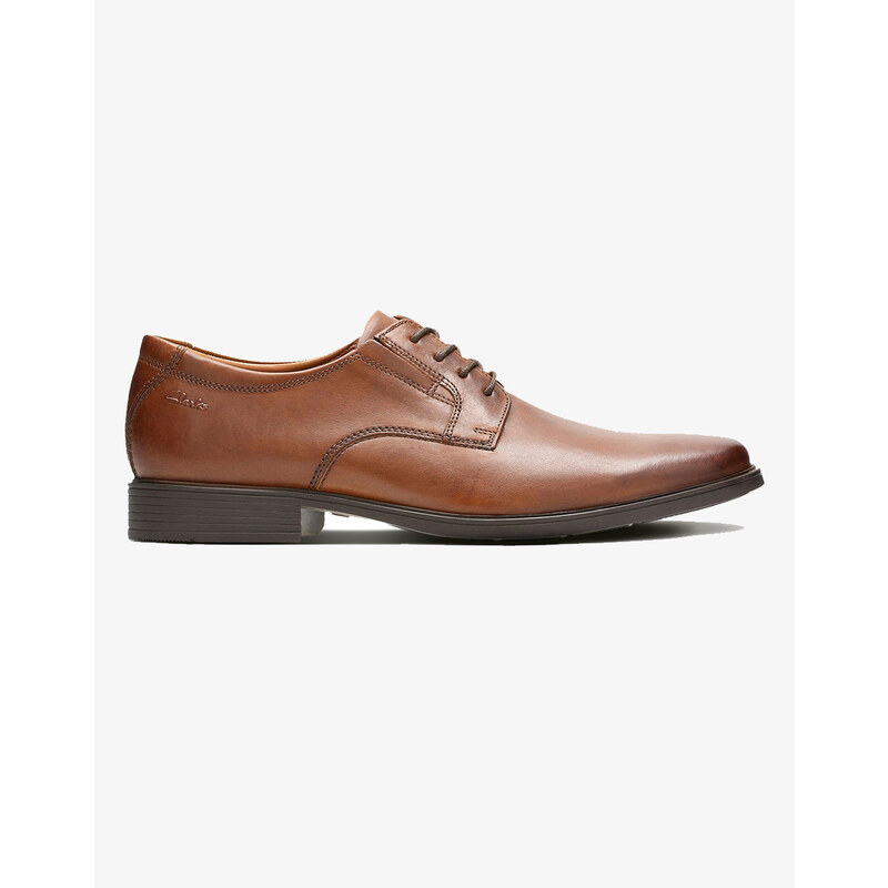 CLARKS Tilden Plain Dark Tan Lea