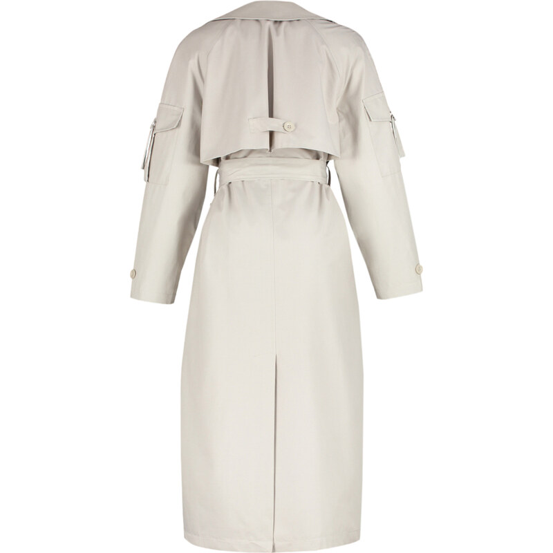 Trendyol Stone Oversize Wide Cut Belted Trench Coat