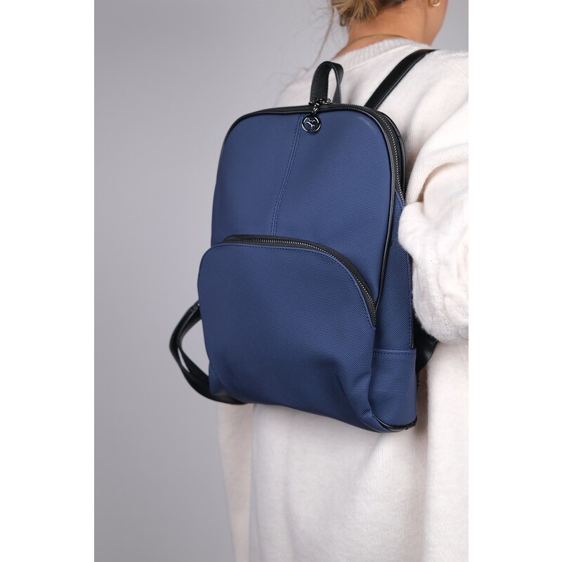 LuviShoes LAUREL Navy Blue Women's Backpack