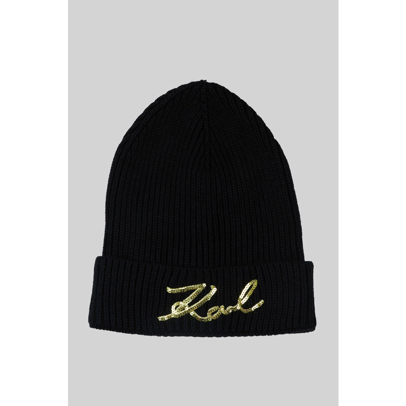 ČEPICE KARL LAGERFELD K/SIGNATURE WOOL BEANIE