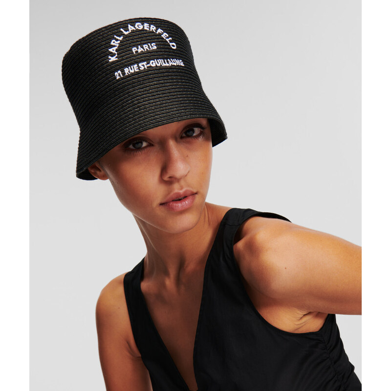 KLOBOUK KARL LAGERFELD RSG STRAW BUCKET HAT