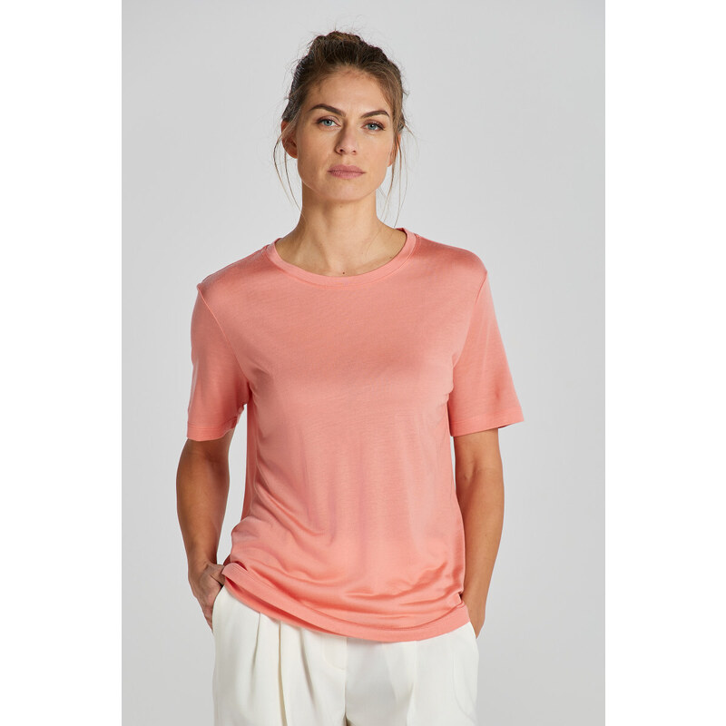 TRIČKO GANT REL DRAPED SS T-SHIRT PEACHY PINK 89868535