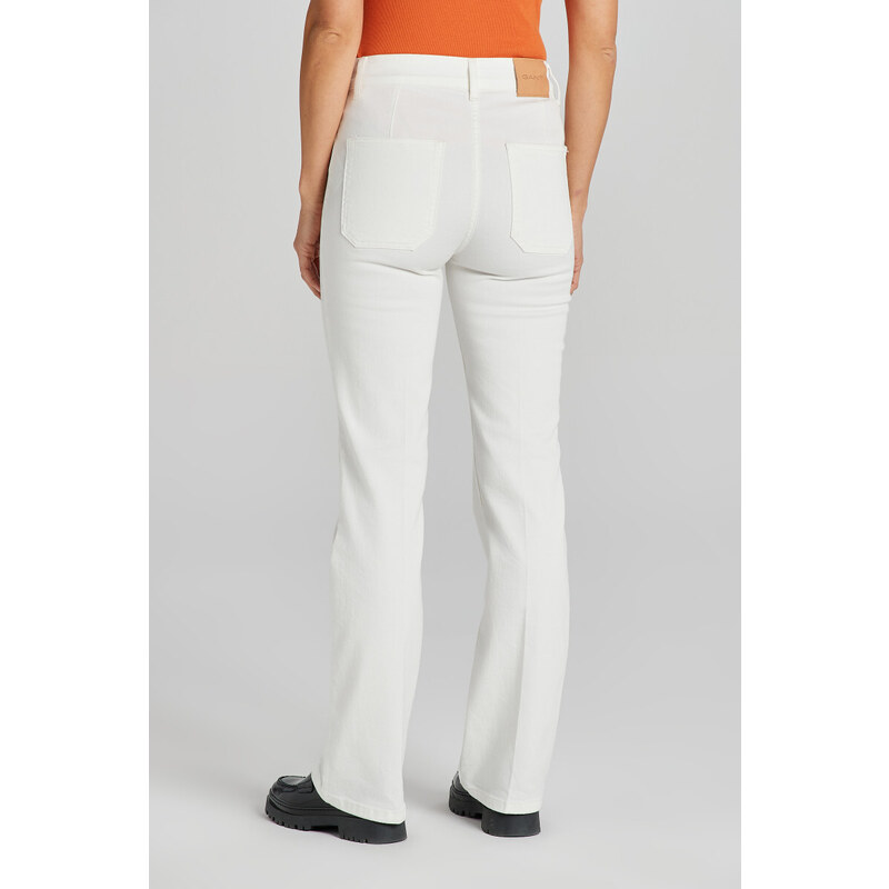 DŽÍNY GANT SLIM FLARE WHITE JEANS bílá 26