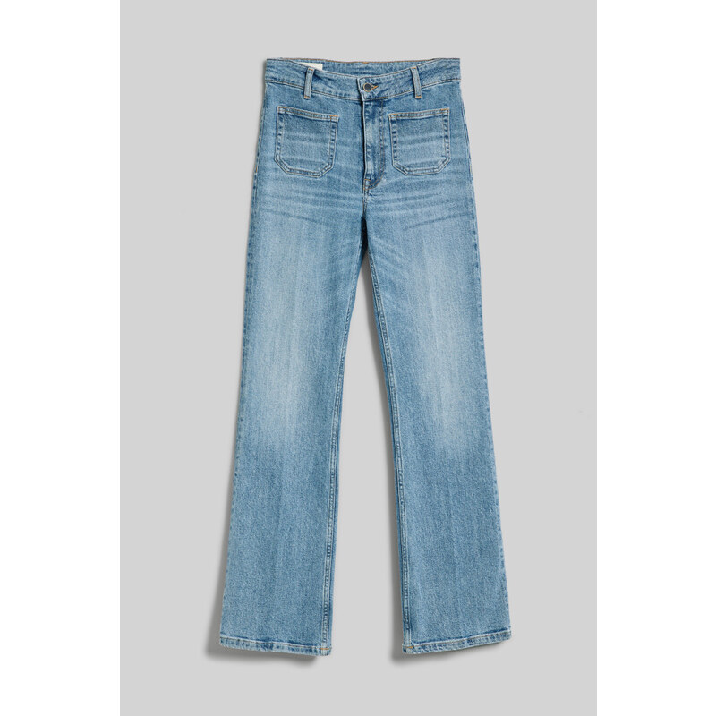 DŽÍNY GANT SLIM FLARE JEANS modrá 26