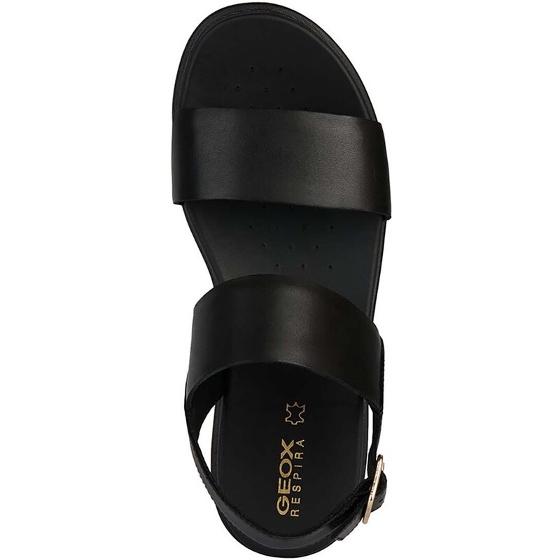 Kožené sandály Geox D XAND 2.2S dámské, černá barva, na platformě, D45M1A 00043 C9999