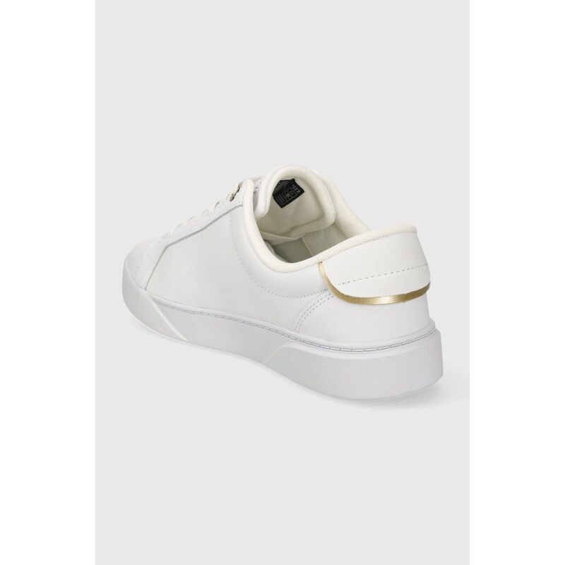 Kožené sneakers boty Tommy Hilfiger CHIC HW COURT SNEAKER bílá barva, FW0FW07813