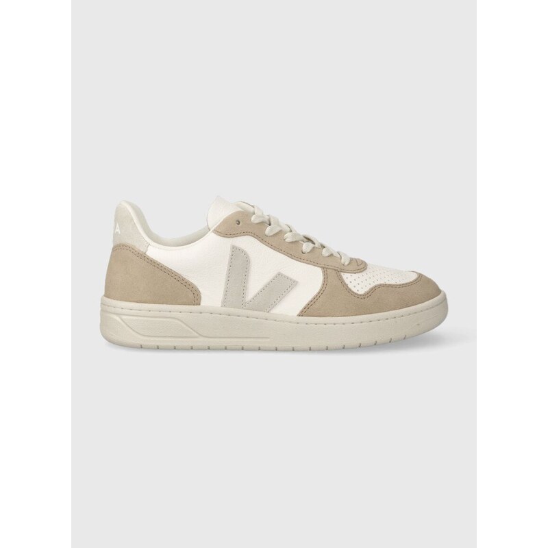 Kožené sneakers boty Veja V-10 béžová barva, VX0503298