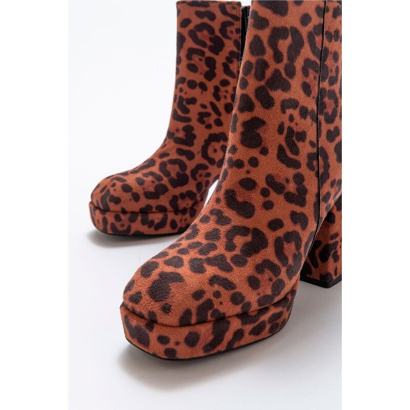 LuviShoes Lesley Women's Brown Patterned Boots