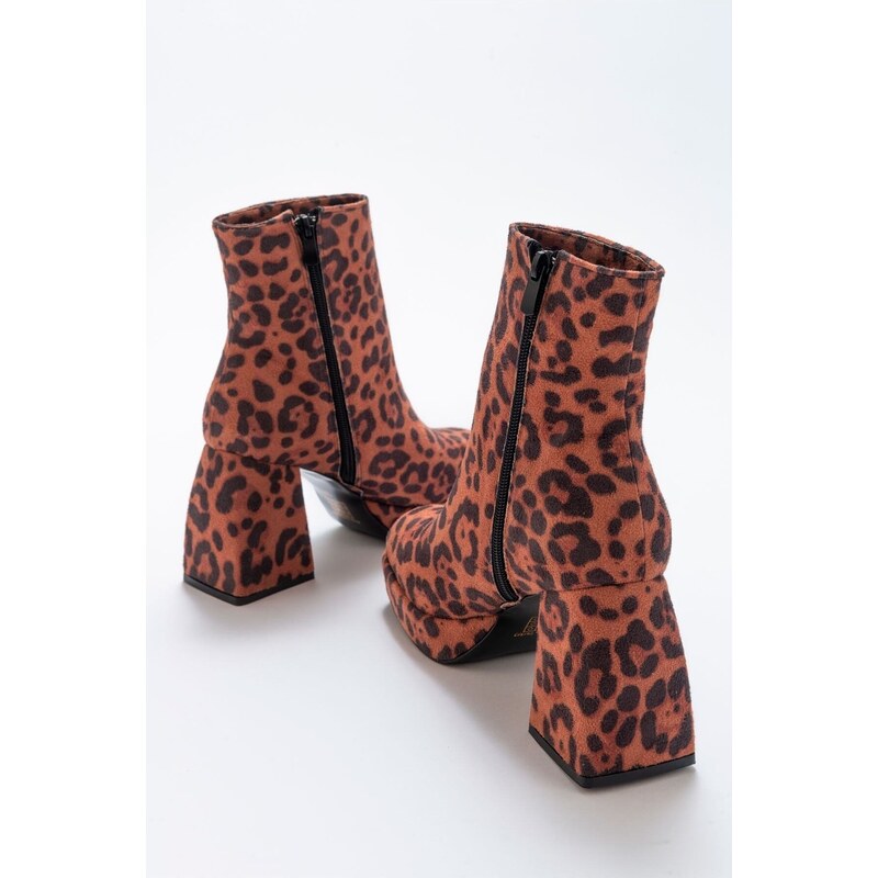 LuviShoes Lesley Women's Brown Patterned Boots